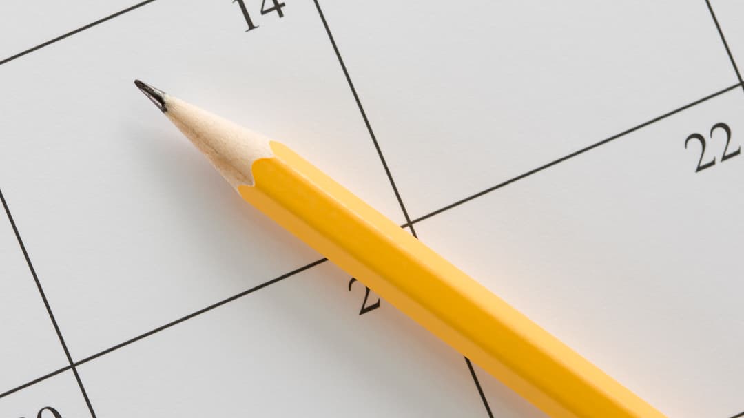 Planering, schema, kalender, penna