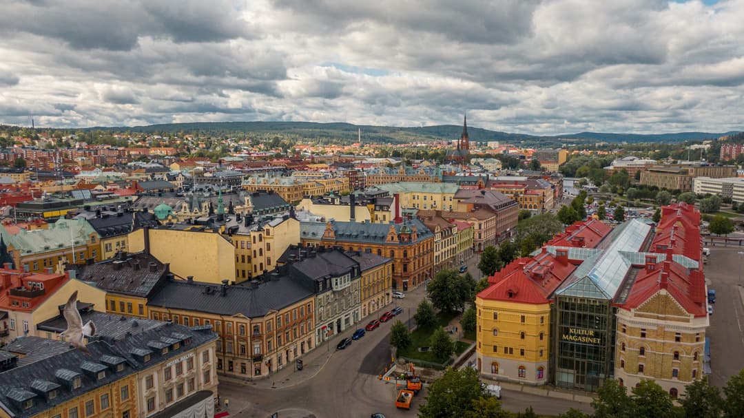Sundsvall från ovan.