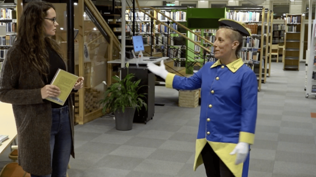 Karolinersoldat på Biblioteket MIUN Caroline Wallmark