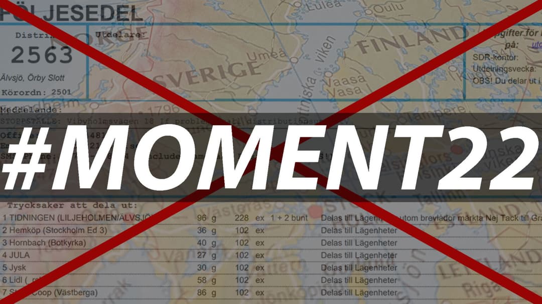 Bild på ett dokument med texten moment22