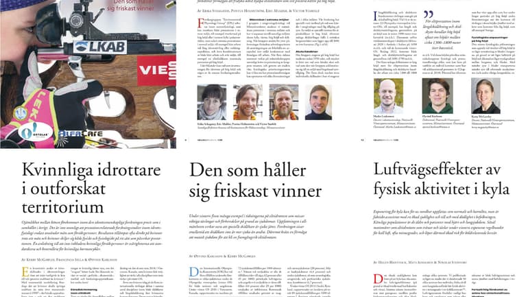 Tidskriftsklipp ur IdrottsMedicin 1-20