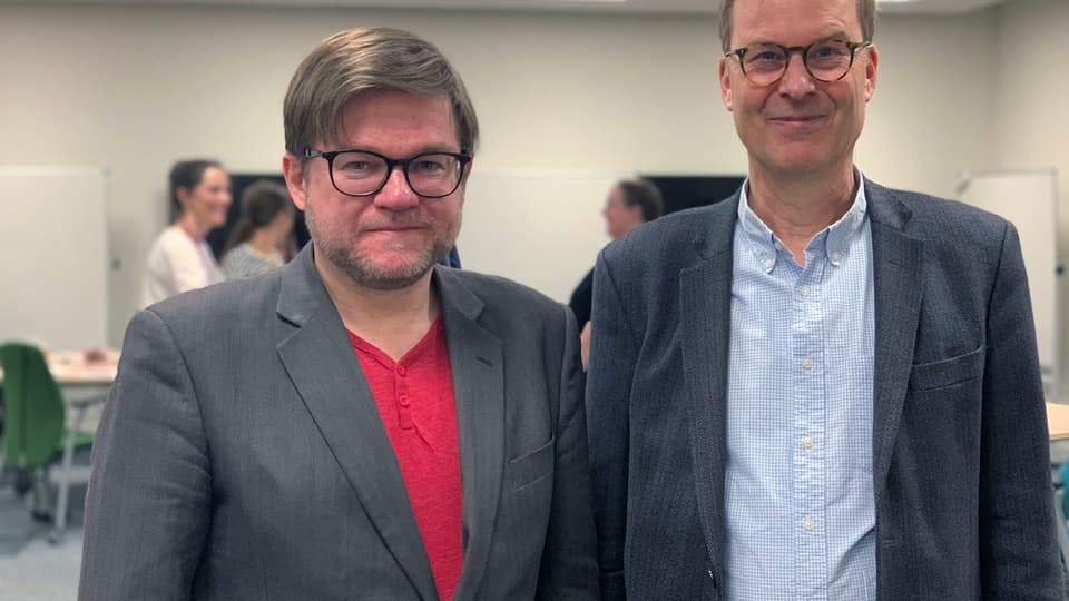 Mattias Bäckström och Olov Amelin föreläser vid Miun Research Exhibitions kick offf