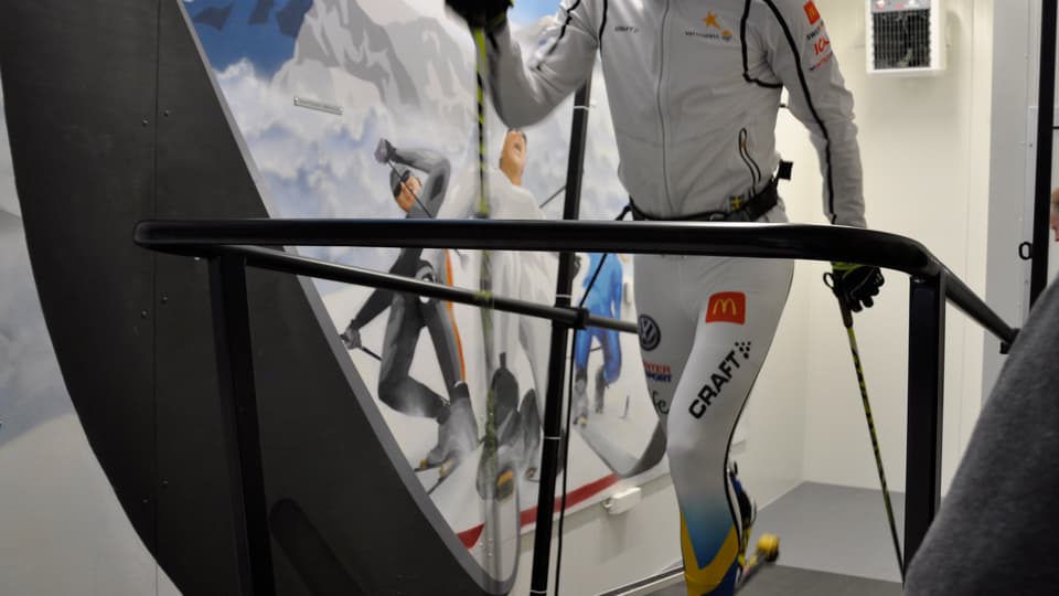 Mats Larsson var den som fick premiäråka i labbet på 2 500 meters höjd och i åtta minusgrader.