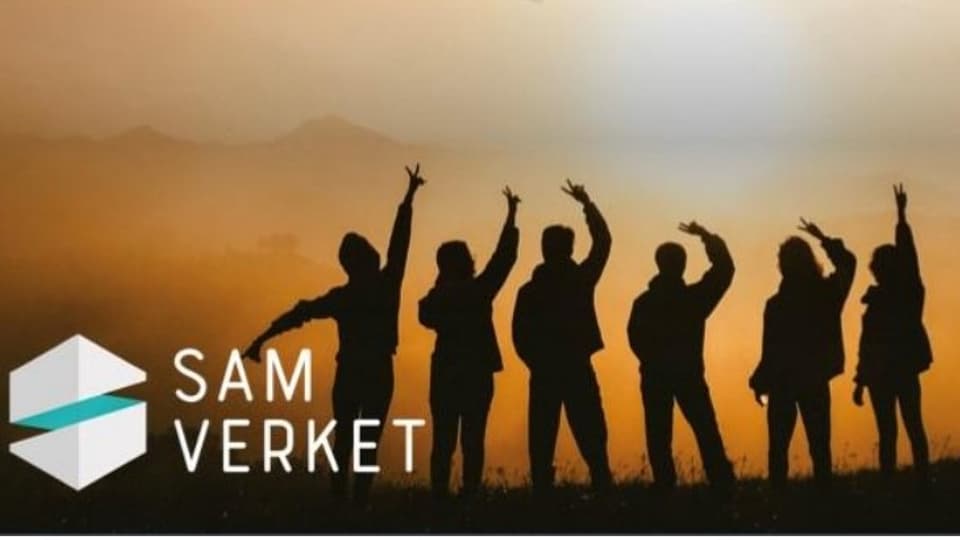 Sex silhuetter av människor