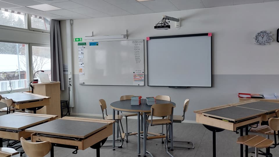 Ett foto från ett klassrum på Böle skola