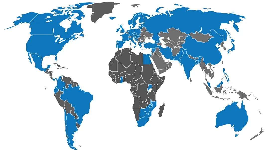 World map ROSES network