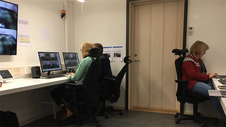 Kontrollrummet i RCR Lab under generaltest