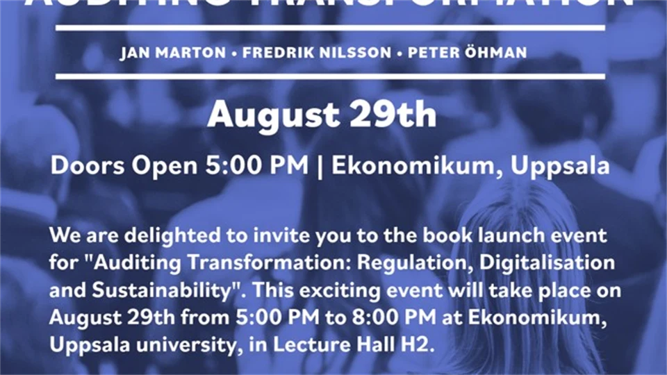 boklansering Uppsala -Auditing Transformation
