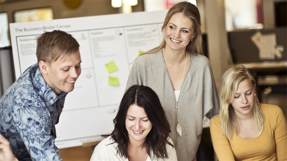 Workshop med studenter i samverkansavdelningens lokaler i Östersund