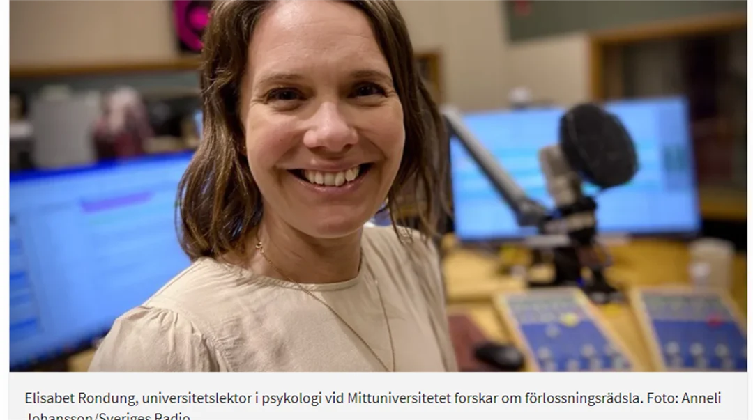 Skärmklipp från sr.se, radioinslag: Unikt filmprojekt med födande kvinna ska hjälpa förlossningsrädda.