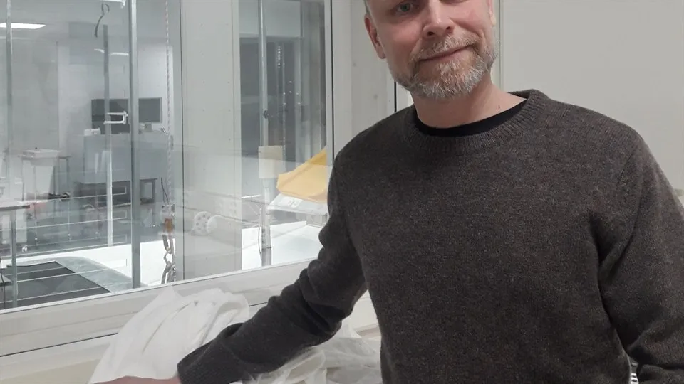 Kristian Luuk i vindtunneln 