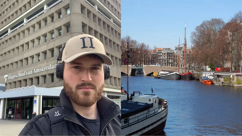 André Sandberg, utbytesstudent vid Hogeschool van Amsterdam