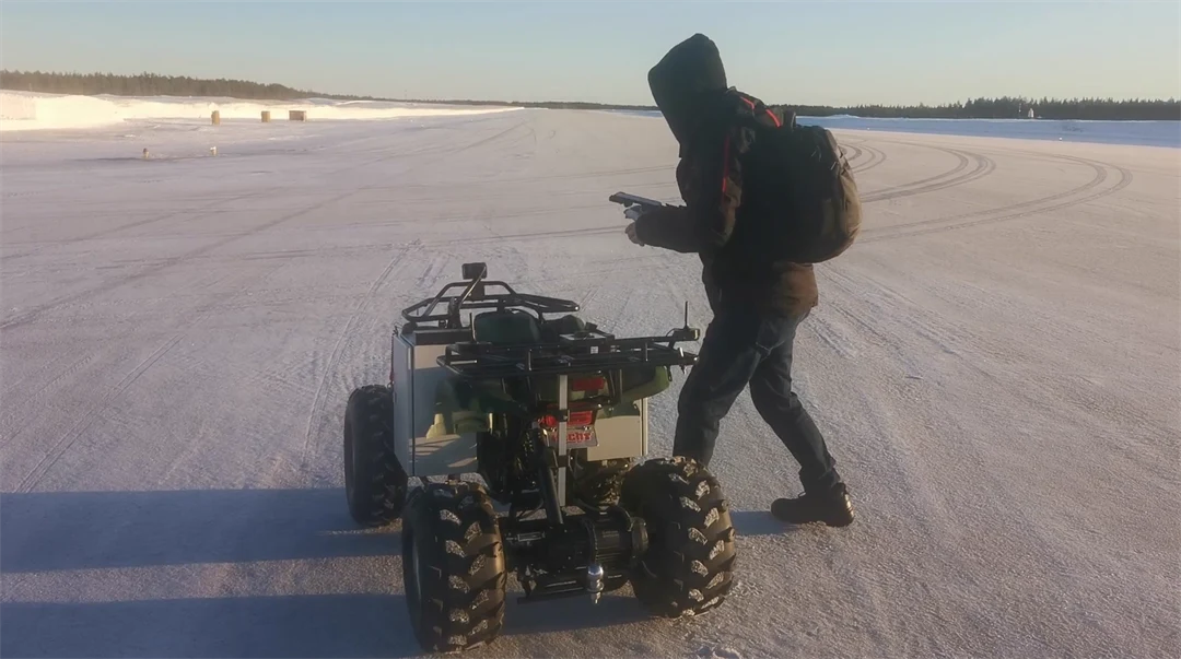 Autonom fyrhjuling Örnsköldsviks Airport