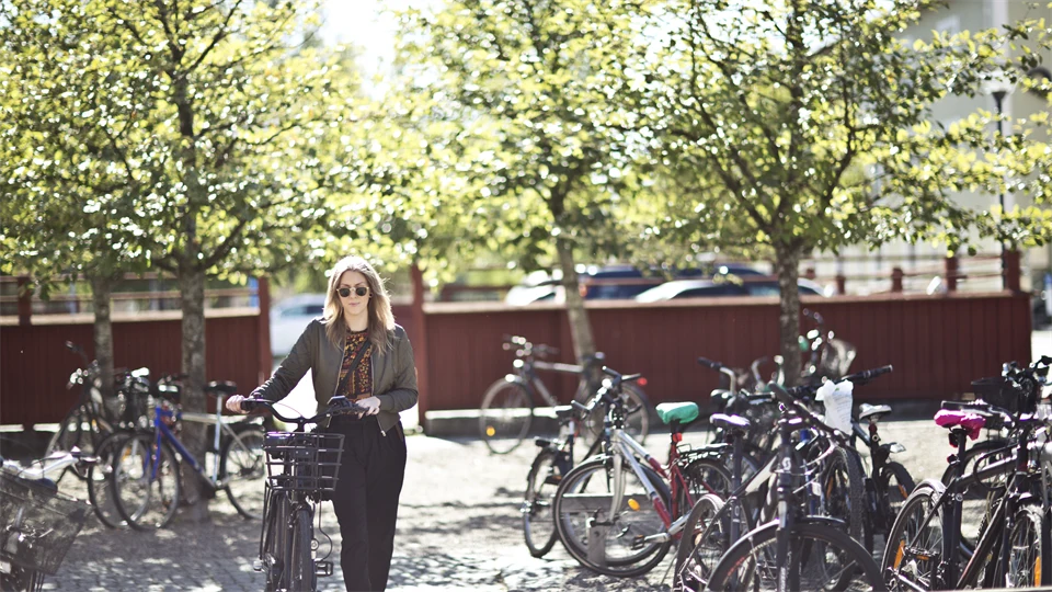 Student och cykel