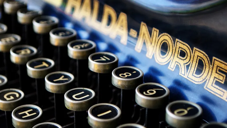 Skrivmaskin tangenter