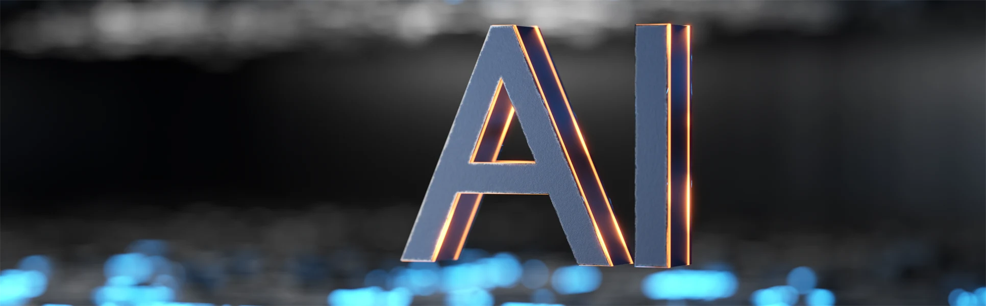 Teknologisk inskription AI. Djup maskininlärning. AI artificiell intelligens koncept. Utvecklingen av artificiell intelligens. 3D-rendering.