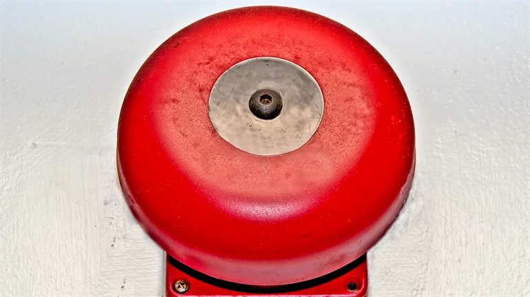 Rött brandalarm