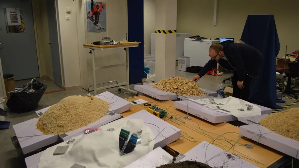 Test täckmaterial snölagring Per Skoglund