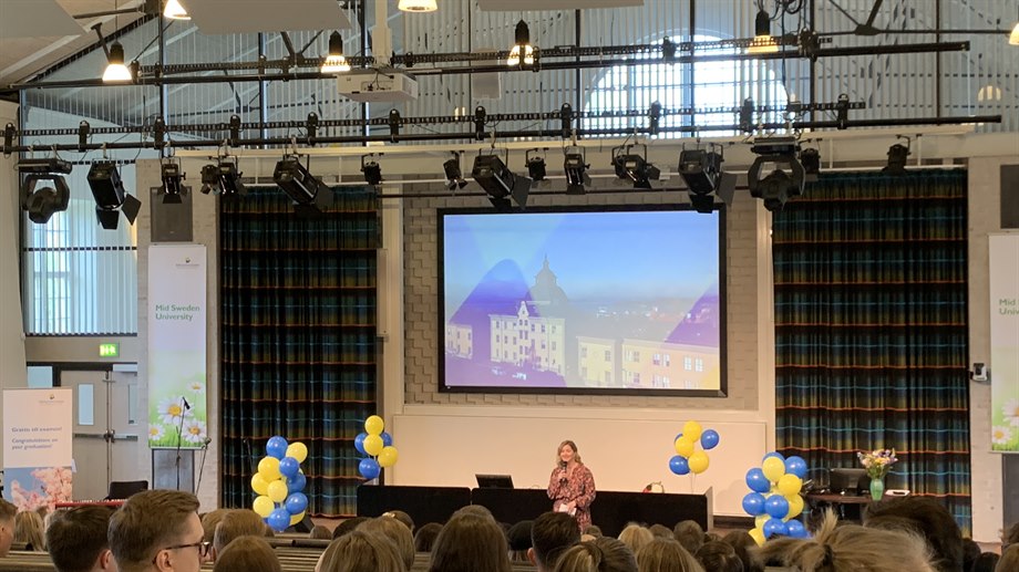 Annacarin Aronsson, moderator på avslutningen 2023. 