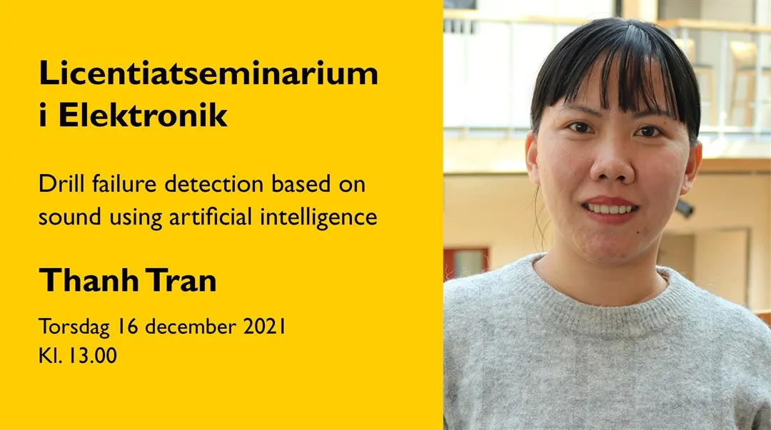 Licentiatseminarium i elektronik med Thanh Tran.