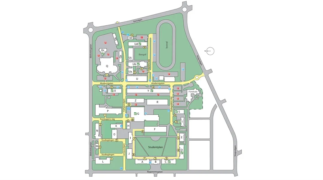 Karta Campus Östersund