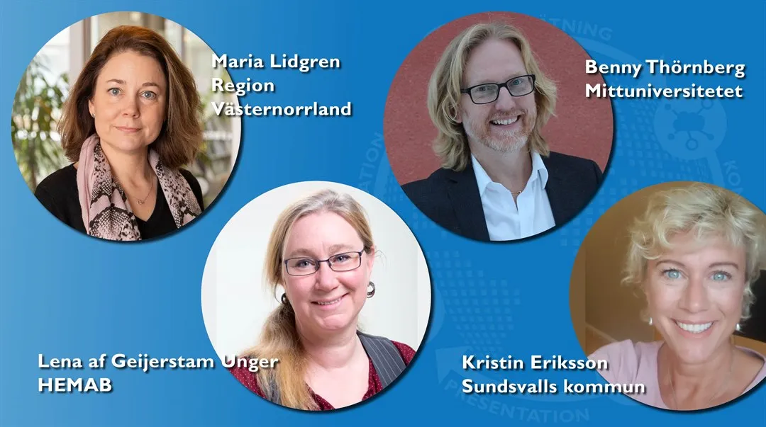 Samlingsbild på olika paneldeltagare för konferensen MiLo. 