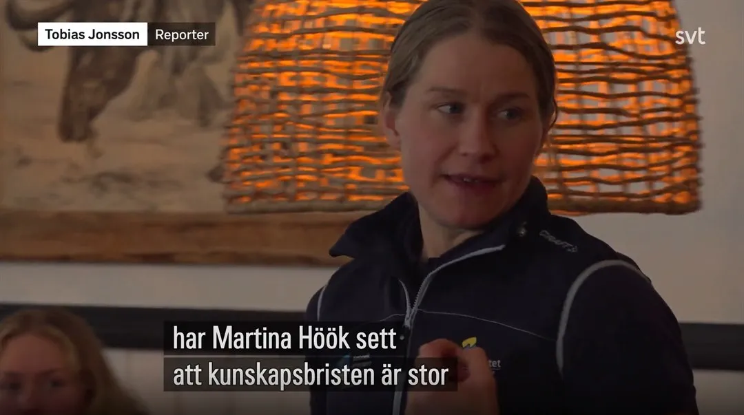 Martina Höök i klipp från SVT Sportnytt