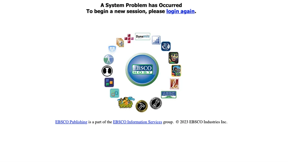 Ebsco session time out